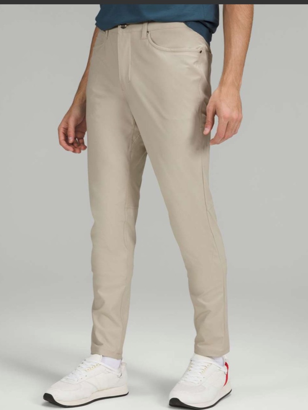 Lululemon men’s Size 30 ABC Slim-Fit chino Pant 28" Warpstreme in beige